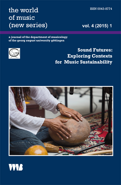 9783861359104 Sound Futures: Exploring Contexts for Music Sustainability Guest Editors: Dan Bendrups & Huib Schipp